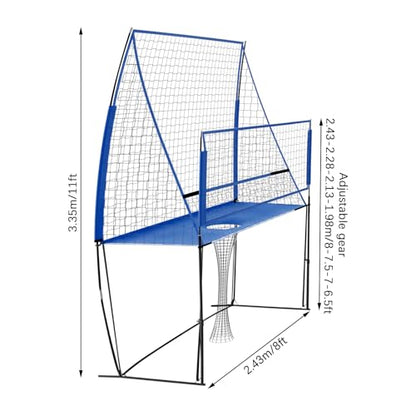 Volleyball Training Net Volleyball Practice Net Adjustable Height Volleyballs Training Nets for Hitting, Serving, and Passing Volleyballs Spike Trainer for Gymnasium, Playground