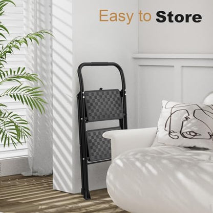 HBTower 2 Step Ladder, Step Stool for Adults,2 Step Ladder Folding Step Stool with Wide Pedal Ergonomic Design - size: 2-Step