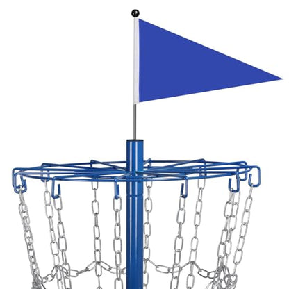 Yaheetech Disc Golf Basket Portable Disc Golf Practice Set 12/24 Chain w/Basket Target and Double Steel Chains for Outdoor - color: Blue