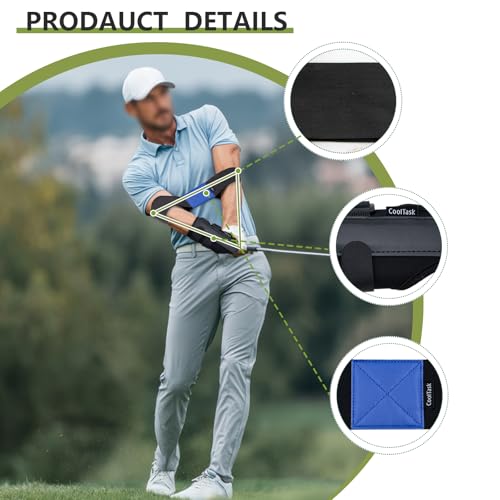 3 Piece Golf Grip Trainer Set, Golf Training Aid with Swing Correction Arm Strap & Wristband, Grip Training Rods to Perfect Hand Position for Consistent Swings - size: 2 Packs Trainer Kit