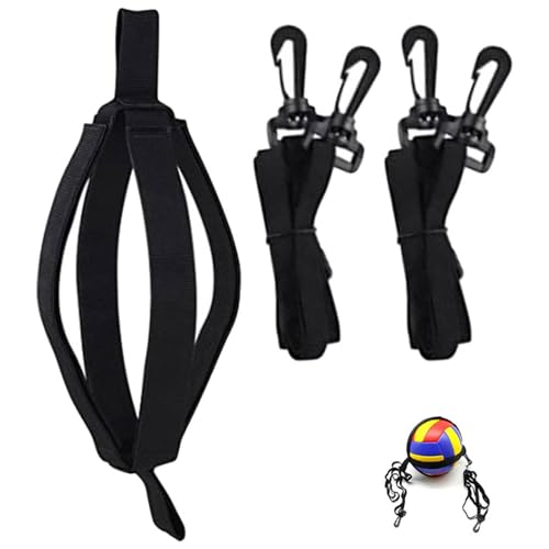 SUPVOX 2 Sets Volleyball Training Belt Volleyball Practice Equipment Vertical Jump Trainer Volleyball Exercise - color: Blackx2pcs, size: 87x1.3cmx2pcs