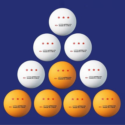 10 Pcs Professional PingPong 3 Star Table Tennis Lightweight Standard Table Tennis for Training