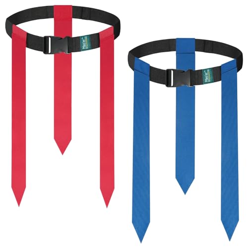 Mao'er Flag Football Belts, 10 Player Flag Football Set with 30 Flags For Kids Youth And Adults Training Equipment