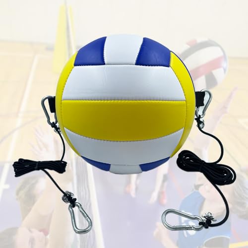 Volleyball Training Equipment Aid,Volleyball Spike Trainer,Suitable for Serving,Spike and Jump Training,Equipped with Elastic Ropes for Hanging and Practice Volley Ball.-Two Ear