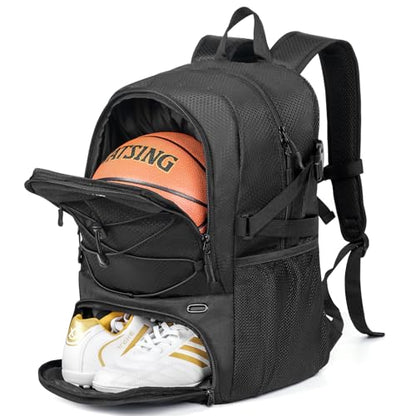 GRANDUP Basketball backpack with ball and shoes compartment Fit Volleyball, soccer, Swim, Gym, Travel, and School, large capacity sports training equipment bags