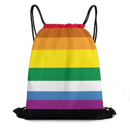 Beam Bag Large Capacity Drawstring Backpack for Volleyball Baseball Sports Workout Gear Travel Men Women, Lgbt Pride Gay Homosexual Lesbian Bisexual Bags - color: Picture (350)