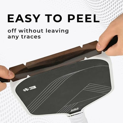 PICKLETECH Pickleball Paddle Protection Tape - Paddle Head Edge Guard - Racket Edge Protection Tape -Fit Perfectly Curved Edge -No Wrinkling - color: Clear Black, size: Width 20mm