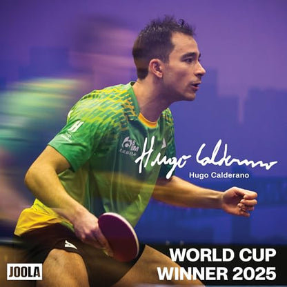 JOOLA Infinity Carbon Professional Ping Pong Paddles - Ergonomic Comfort Grip - ITTF Approved Rubbers - Professional Ping Pong Paddle for Advanced Control & Speed - Table Tennis Racket - color: Hugo Calderano Exclusive