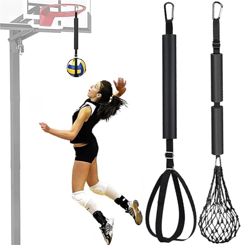 2set Volleyball Spike Trainer Solo Serve with Adjustable Belt Wear Resistant for Beginners - color: Color2