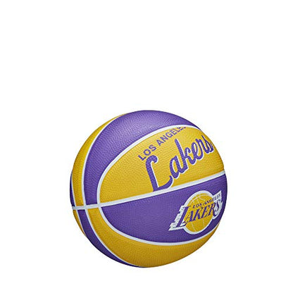 WILSON NBA Team Retro Mini Basketballs - Mini Size - 3" - color: Los Angeles Lakers, size: Mini