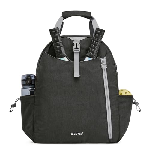 G4Free Tennis Backpack, Pickleball Bag Tote, Large Pickleball Bags for Women and Men, Casual Sports Gym Tennis Bag - color: Black