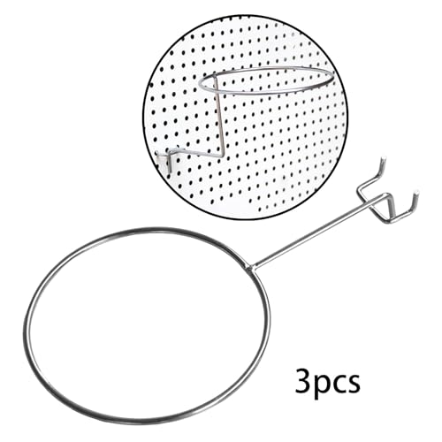 Pegboard Basketball Organizer Storage Rack Soccer Volleyball Holder Accessory Lightweight for Shop Versatile Diameter 12.5cm, 3.2cm Hole Spacing