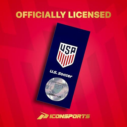 Icon Sports Officially Licensed US Soccer Federation Soccer Ball - USSF149BL White Size 5