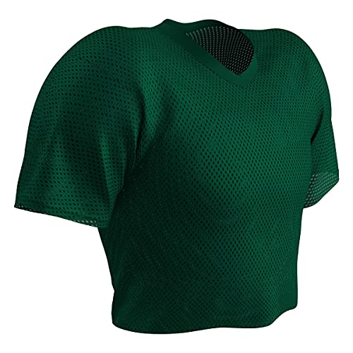 Champro Boys Polyester Porthole Mesh Youth Football Practice Jersey - color: Forest Green, size: X-Large