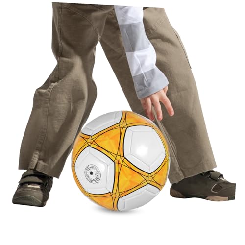 Abaodam Size 5 Soccer Ball Machine Stitched PVC Training Ball for Boys and Girls and Adults Sturdy Outdoor Soccer Equipment for Games and Practice 1 Piece