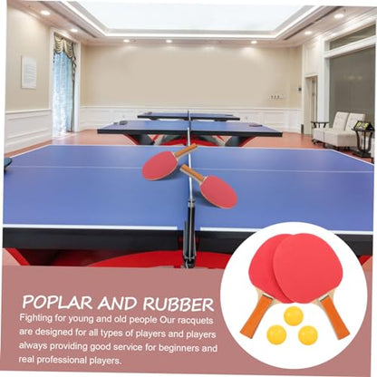 Toddmomy Rubber Faced Table Tennis Racket Set Paddles Balls and Comfortable for Beginners and Skill Levels for Indoor and