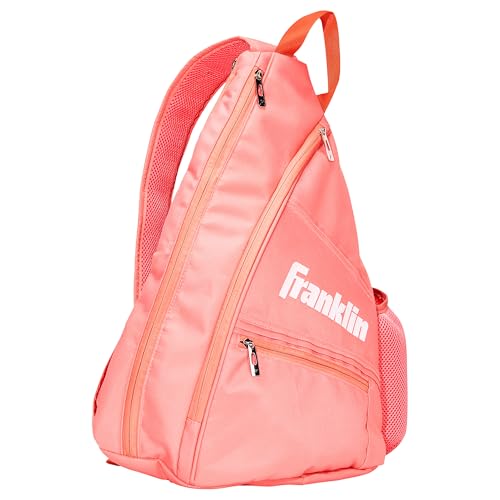 Franklin Sports Pickleball Bags - Sling Bag Backpack for Gear + Equipment - Men + Women - Holds Paddles, Balls + Accessories - color: Coral