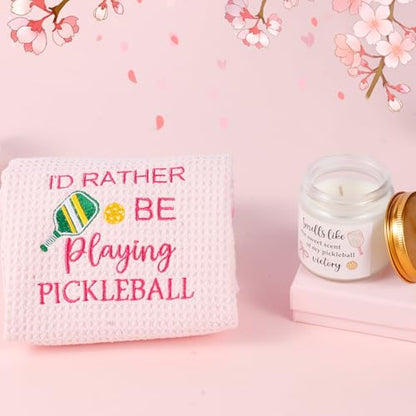 Bayelove Pickleball Gifts for Women Best Pickleball Gift for Women Funny PickleBall Stuff Including Tumbler Mug Makeup Bag Socks Notepad Athletic Towel Gift Card for Birthday Christmas Mothers Day