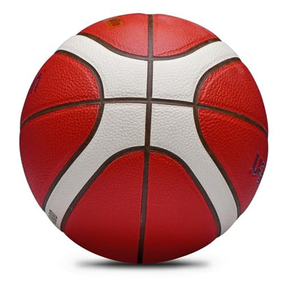 Training Soft Touch Rubber and Faux Leather Fighting Basketball, High Bounce Indoor Outdoor Basketball Gift - color: B6G4000 Brown