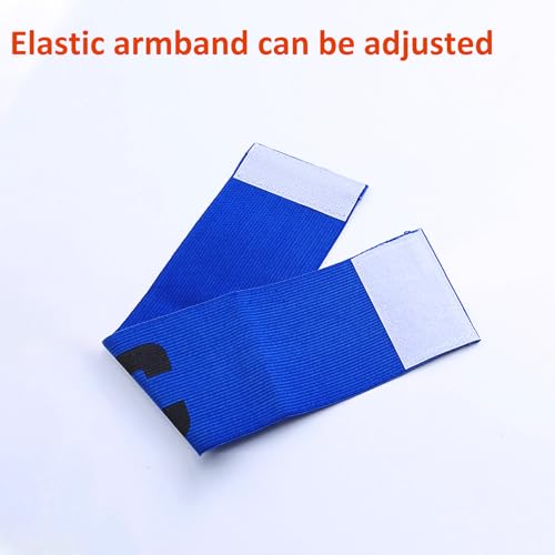 14 Pieces Football Soccer Captain Armbands,Multiple Colour Elastic Adjustable Armband Nylon Soccer Basketball Player Bands for Sport Team Badges