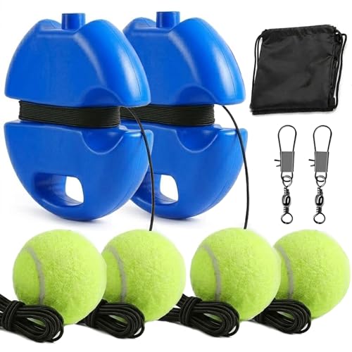 Tennis Buddy Trainer NextGen with Fillable Water Base - Portable Tennis Trainer Rebound Ball with Carry Bag & 2 Balls, Practice Equipment for Beginners, Backyard & Park (2)