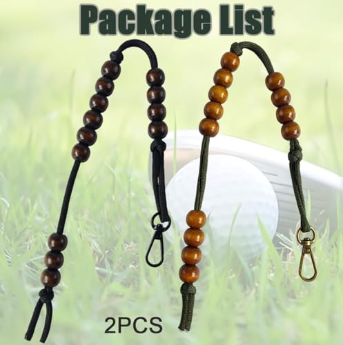 2PCS Golf Score Counter Beads with Clip,Portable Golf Stroke Counter Beads,Golf Bag Accessories for Men&Women, Golf Bag Accessories