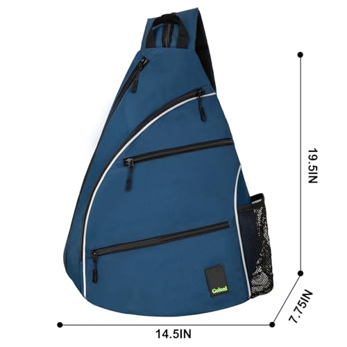 Goloni Pickleball Bag for Women Men, Convertible Pickleball Backpack Sling Bag with Fence Hook, Waterproof Polyester Paddle Bag with Multiple Compartments - color: Blue