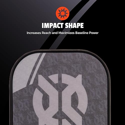 Onix Evoke Premier Professional Tournament Pickleball Paddle Composite Face Impact Paddle Shape - color: Black, size: Medium, style: 16mm