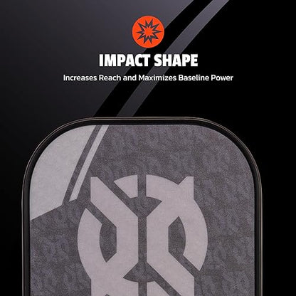 Onix Evoke Premier Professional Tournament Pickleball Paddle Composite Face Impact Paddle Shape - color: Black, size: Medium, style: 16mm