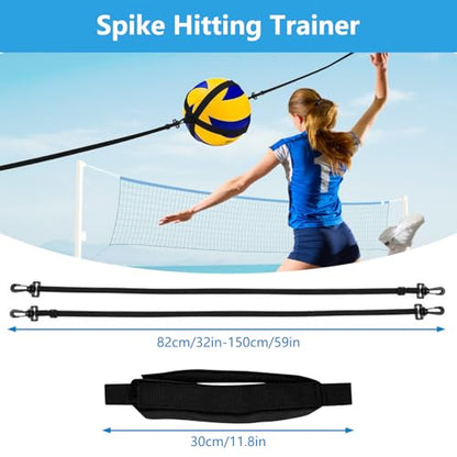 Upgraded Volleyball Training Equipment Aid, Premium Solo Practice Trainer for Serving, Setting, Spiking & Arm Swing, Perfect volleyaball Trainer kit for Beginners & Pro, Perfect Volleyball Gift.