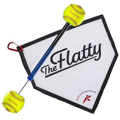 The Rev Pro Pitchers Pack - Rev Pro & The Flatty - Throwing & Pitching Trainer for Softball, Baseball, Waterpolo and Shoulder Warm-ups - size: Rev Shorty, style: Softball