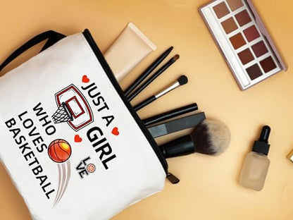 Basketball Make Up Bag for Girls Birthday Gifts for Basketball Players Teen Girls Woman Unique - color: basketball1