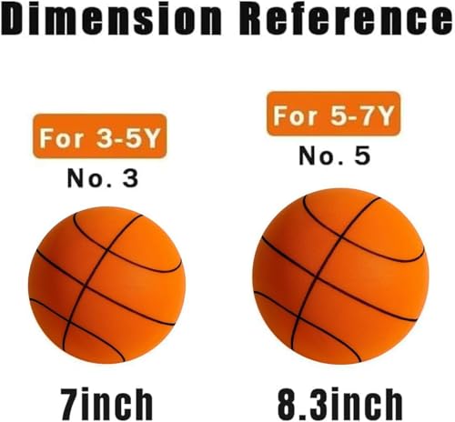 Silent Basketball, Upgrade Silent Basket-Ball Dribbling Indoor,Dribble Dream SIL ent Basket Ball, Foam Basketball Indoor Training Quiet Ball（8.3in）