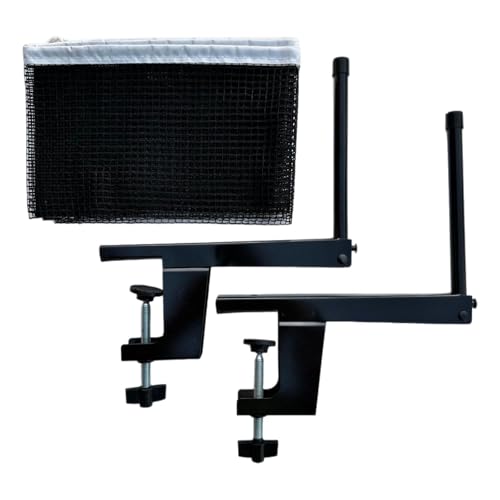 Pingpong Net with Clamps Screw on Brackets Non Slip Table Tennis Net Clip Post Set for Competition Training Practicing Home