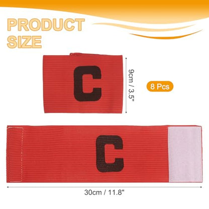 MECCANIXITY Soccer Captain Armband, Captain Arm Bands for Soccer Elastic Captain C Arm Band Sports Captain Armband for Football Team Training Youth & Adult - color: Red