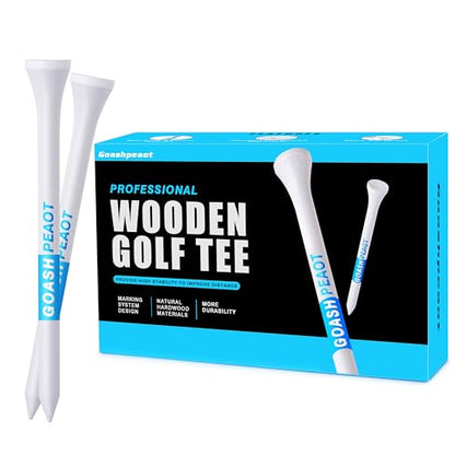 Premium Golf Tees Choose Between 200 Count or 120 Count, Professional Marking System Golf Tees 3-1/4 Inch, Reduce Friction Side Spin More Stable Golf Tees - color: 200 Pack Wood Tees - Stripe