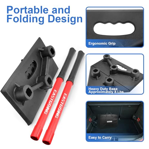 Heavy Duty Baseball and Softball Portable Travel Batting Tee.Adjustable 5-Position Baseball and Softball Batting Tee.Hitting Tee for Any Age Player Baseball - color: Red Five Position-2Tube