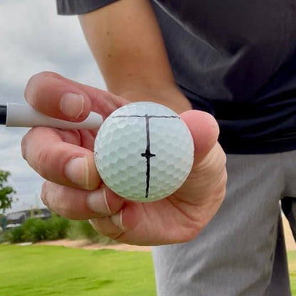 EyeLine Golf Impact Ball Liner 3-Pack with Marker - Easy Ball Marking Stencil for Accurate Putter Face & Target Line, USGA Legal, Precision Putting Alignment Tool Used by Tour Players