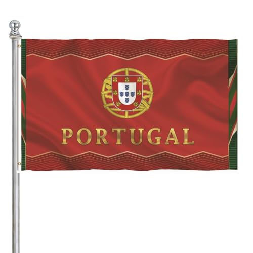 Portugal Sports Soccer Football Flag Fans Supporters Flags for Outdoor Garden Field Decor Banner 5x3ft - color: Portugal