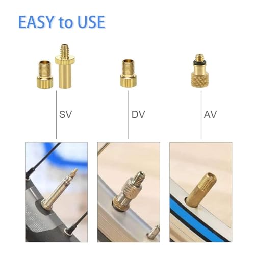 20 Pcs Inflator Needles Converter Pump Kit Bicycle Valve Adapter DV AV SV Converter Basketball Pump Football Ball Pump Sports Ball Inflator Equipment - color: gray
