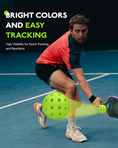 Warping Point Pickleball Balls | 26 Holes, 40 Holes | 4 Pack, 12 Pack | Meet USAPA Specifications | High Bounce Durable Practice Pickle Ball for Beginner & Intermediates | Orange, Blue, Yellow, Green