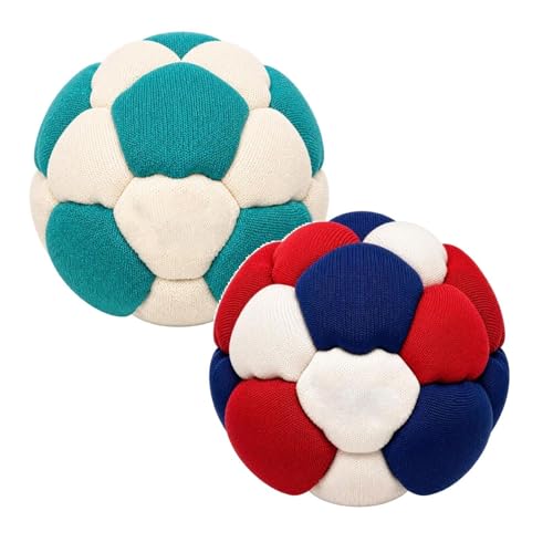 Footbag Hacky for Adults 6cm / 2.37" Plush Soft Soccer Balls - Safe Indoor & Outdoor Play - Super Quiet Stuffed Kickball for Home & Garden (No Hard Plastic) - color: #A08