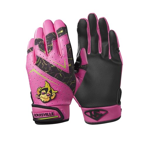Louisville Slugger Youth Genuine V2 Batting Gloves - Savannah Bananas and Party Animals - size: Large, style: Party Animals