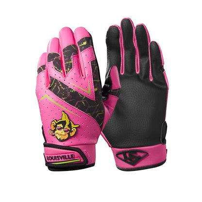 Louisville Slugger Youth Genuine V2 Batting Gloves - Savannah Bananas and Party Animals - size: Large, style: Party Animals