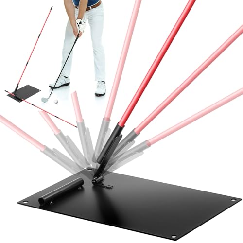 Pro Golf Alignment Sticks Holder – Adjustable Swing Plane Trainer with Weighted Base | Golf Training Aid for Swing Path, Putting & Aiming (Black Easy) - Not Included Alignment Sticks