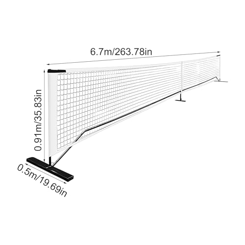 Tennis Net, Soccer Barrier, Practice Net, Compact Detachable Mesh, Portable 9.5kg Structure with Carry Bag 22ft Setup for Driveway Training, Family Backyard Indoor Matches - color: White