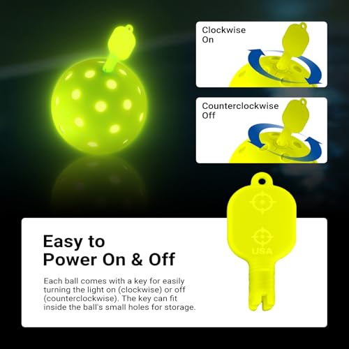 NEEWER PB02 LED Pickleball Set, Light Up Glow in The Dark Pickle Balls Accessories with Storage Tube for Nighttime Outdoor Pickleball Training & Practice, 4 Packs