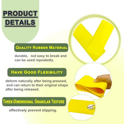 Pickleball Court Marking kit, 24 Pcs Court Line Marker Strips, Yellow Boundary Markers, Portable Temporary Court Lines for Pickleball Tennis Basketball Volleyball Indoor & Outdoor Training