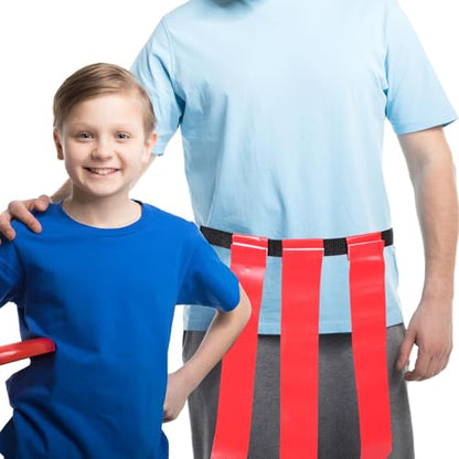 KESYOO Adjustable American Football Flags Belt for Adults and Youth 2 Pieces Yellow and Red Flags with Black Bag Portable Heavy Duty Material for Training