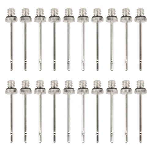 20Pcs Inflatable Needle Replacement Stainless Inflation Needle for Basketball Soccer Volleyball Balls Air Pumps Needle
